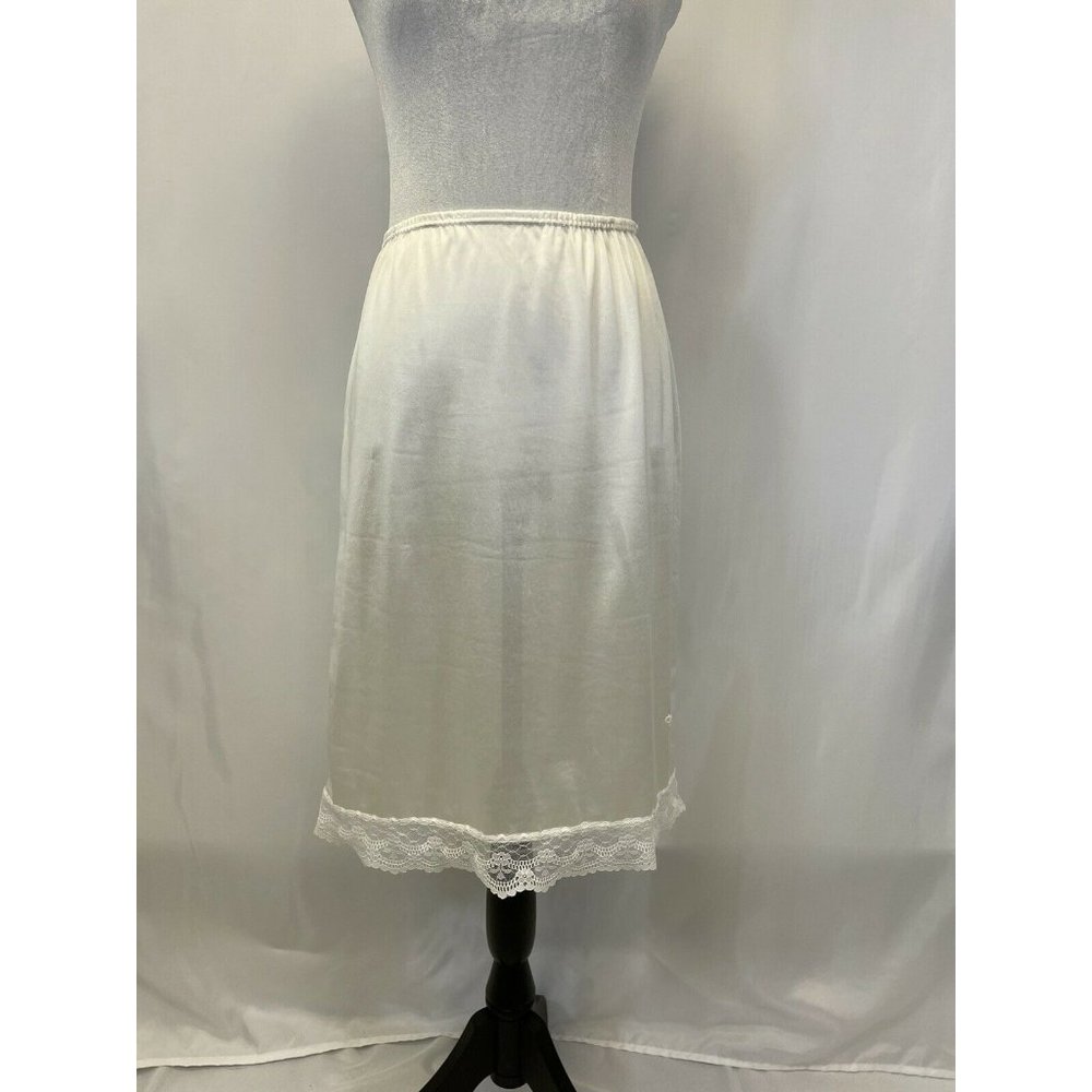 Vintage Diane von Furstenberg Nylon Lace Half Slip Medium Women 23” Long